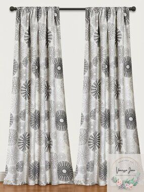 LUSH Décor Circles Room Darkening 84x52 Window Panel Set